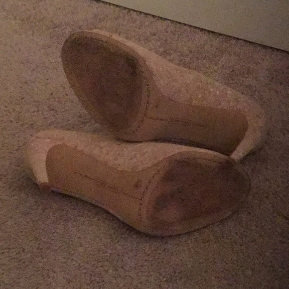 Vince Camuto Cork Peep Toe Pumps - Picture 5 of 5